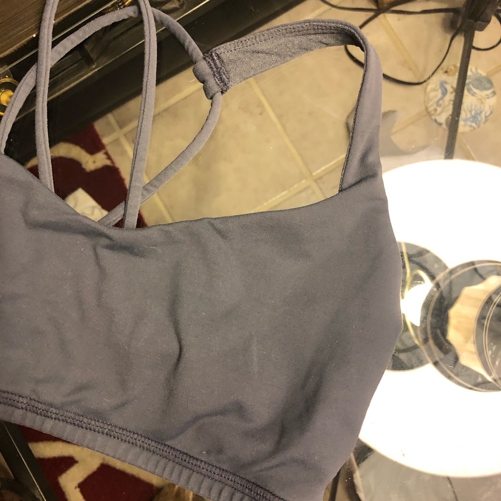 SOLD Lululemon Grey Free to Be Strappy Sports Bra - Picture 5 of 8